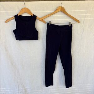 Girls Zella set sz 8/10 navy blue legging and top